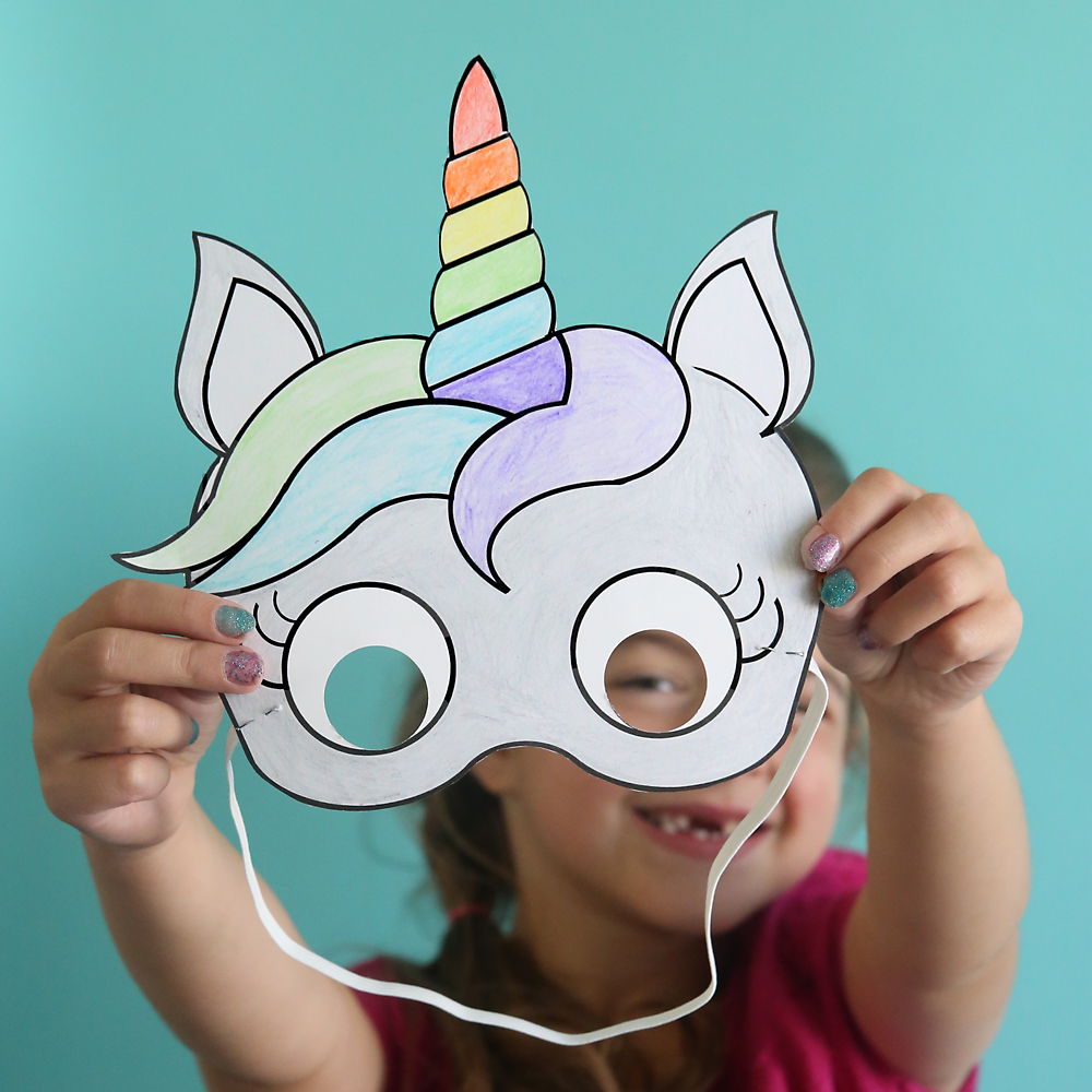 free printable unicorn mask template
