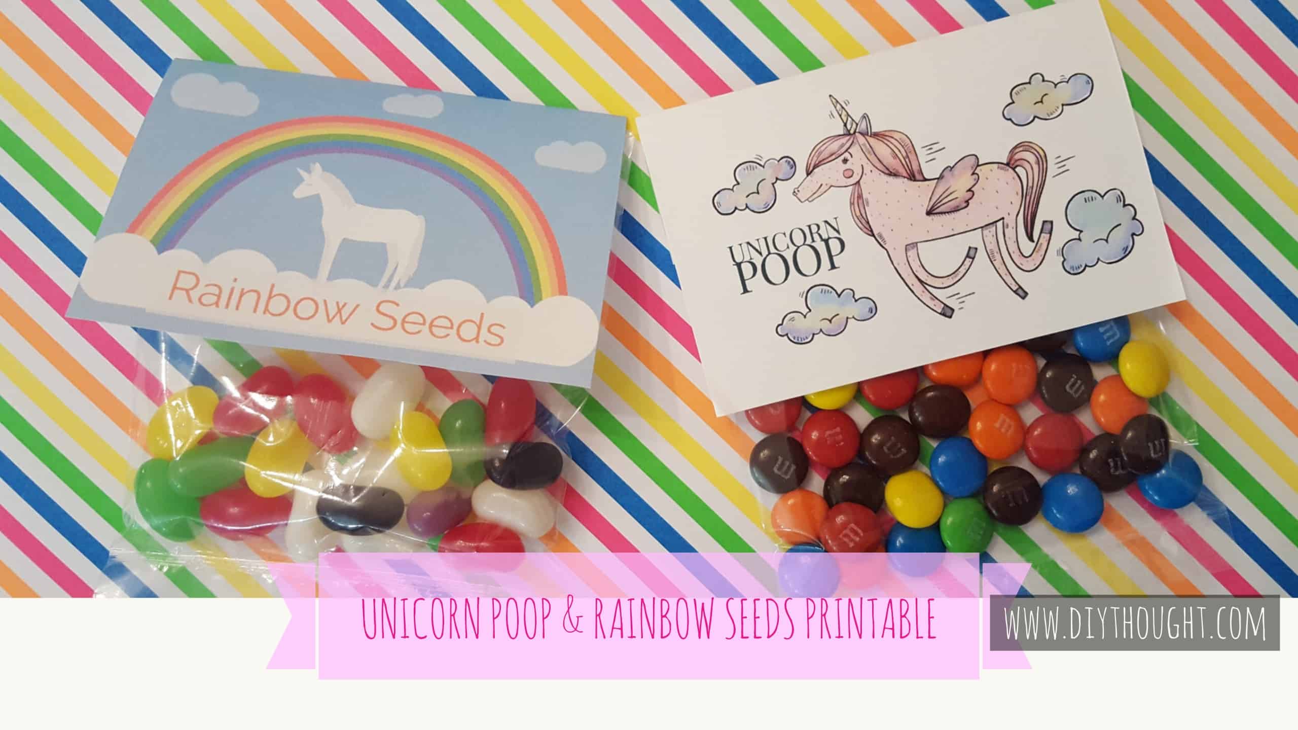 free printable unicorn poop labels