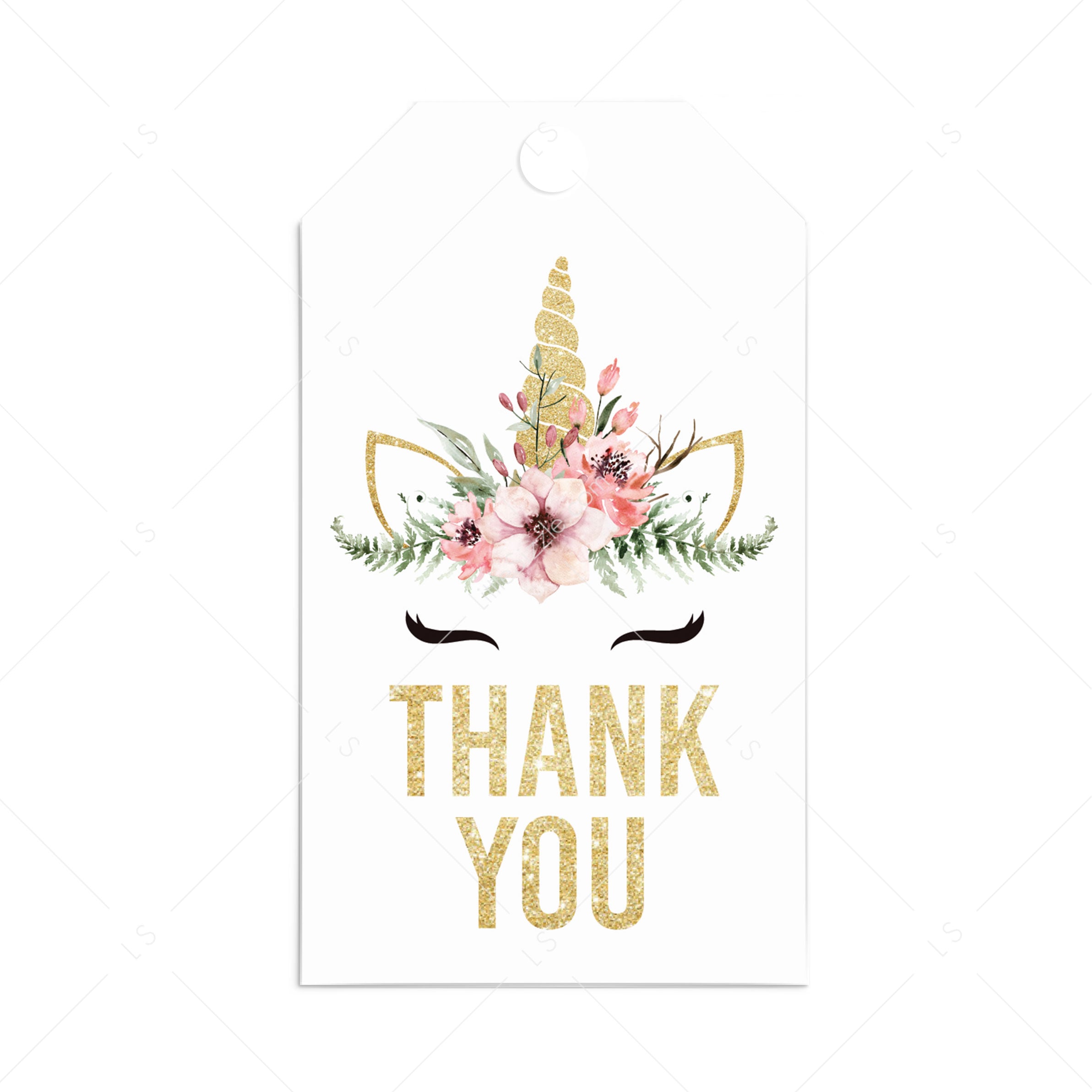 free printable unicorn thank you