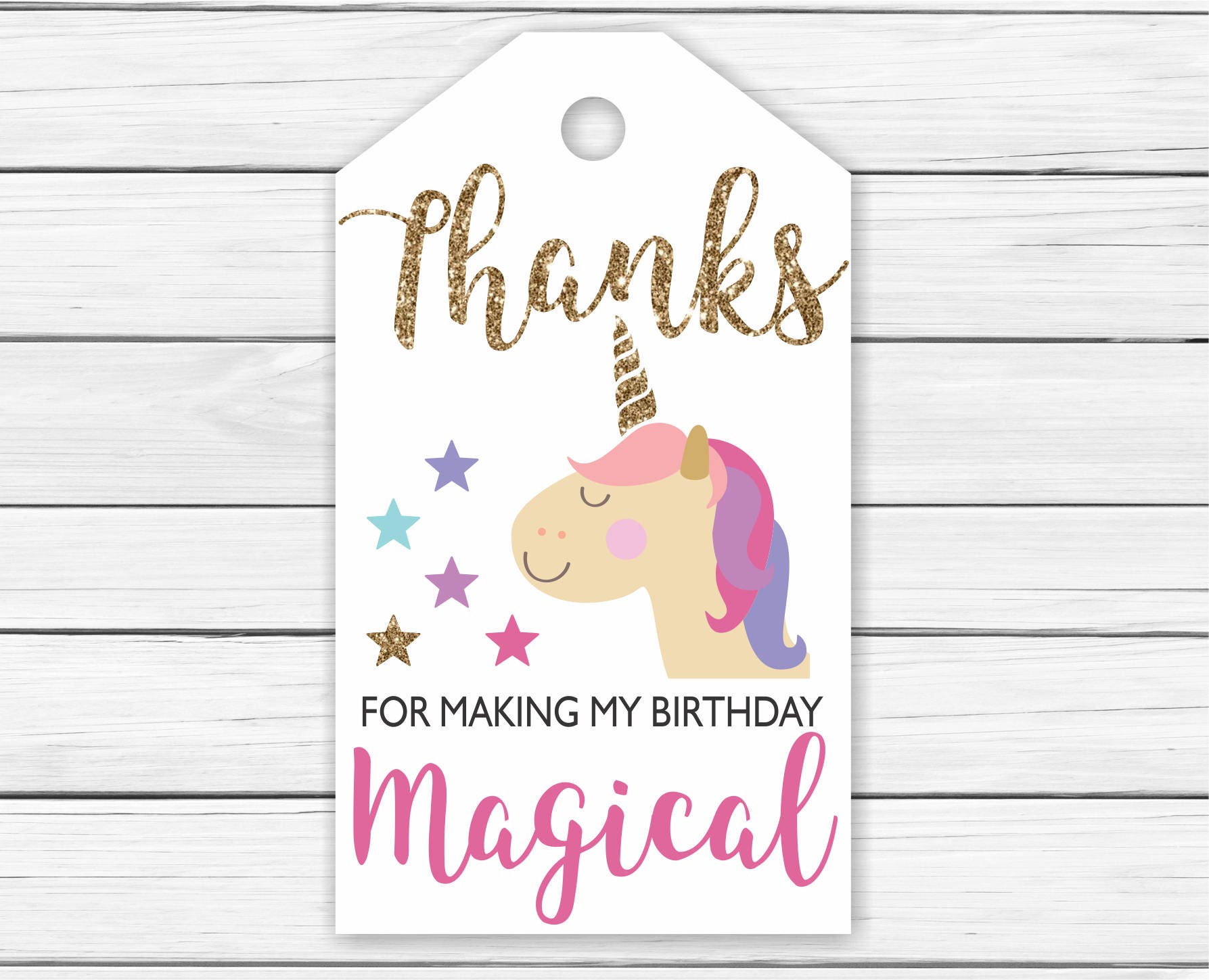 free printable unicorn thank you