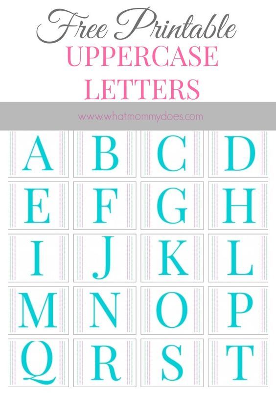 Free Printable Alphabet Letters A to Z {LARGE Upper Case Templates}