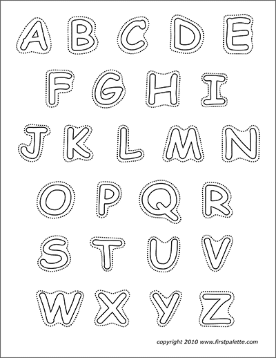 free printable uppercase letter stencils