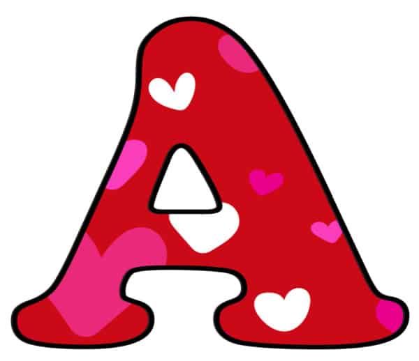 free printable valentine alphabet