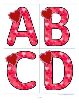 free printable valentine alphabet
