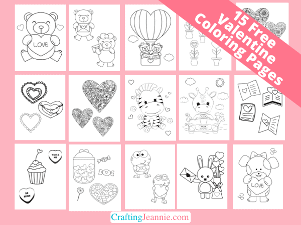 16 Valentine Coloring Pages (FREE Printable) - Crafting Jeannie