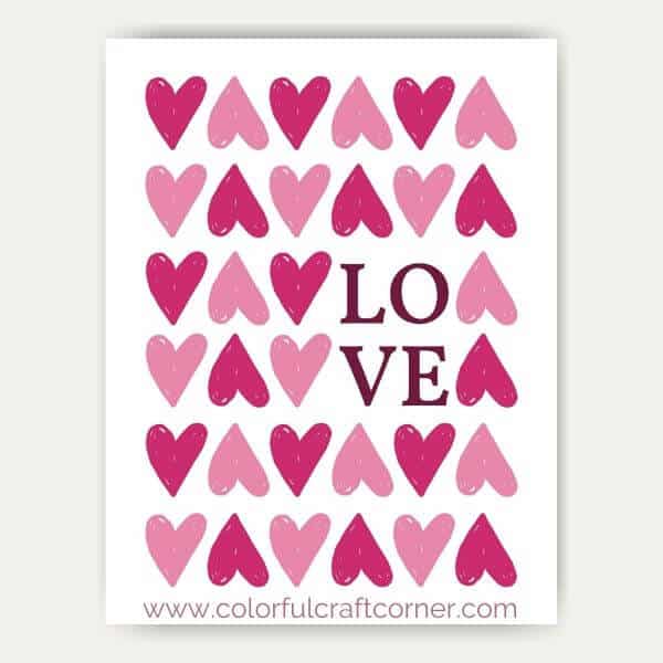 free printable valentine wall art