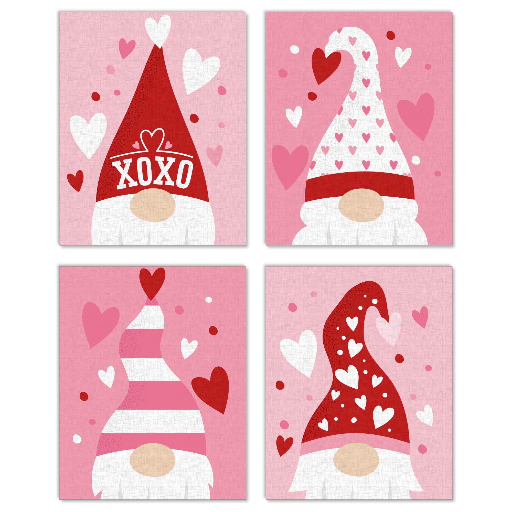 Amazon.com: Big Dot of Happiness Valentine Gnomes - Unframed ...