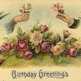 More FREE Vintage Victorian Birthday Illustrations for DIY Cards ...