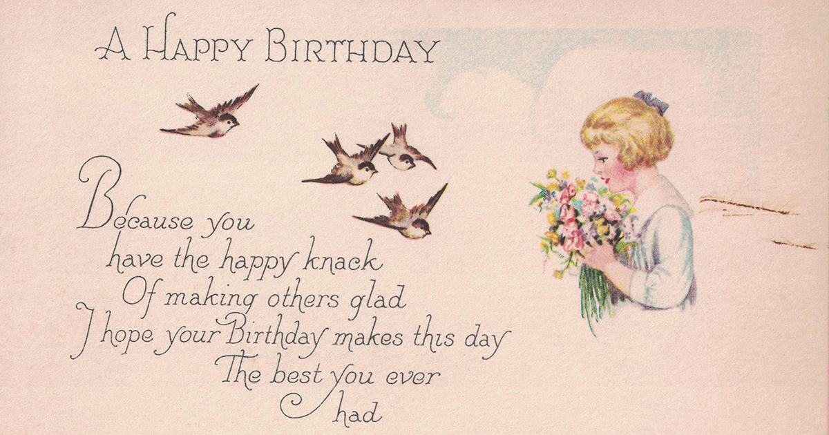free printable vintage birthday cards