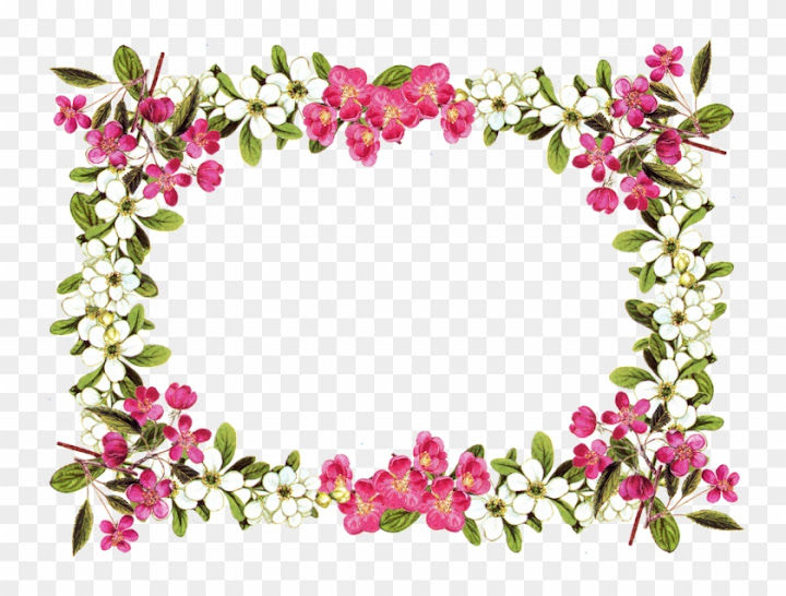 Free: Free Printable Clip Art Borders - Flower Frame Png - nohat.cc