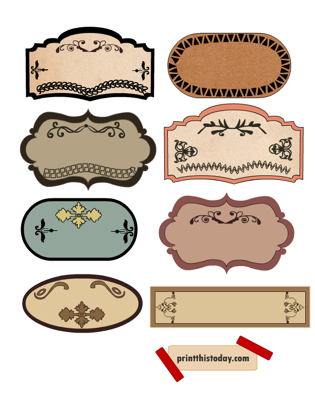 free printable vintage labels for jars