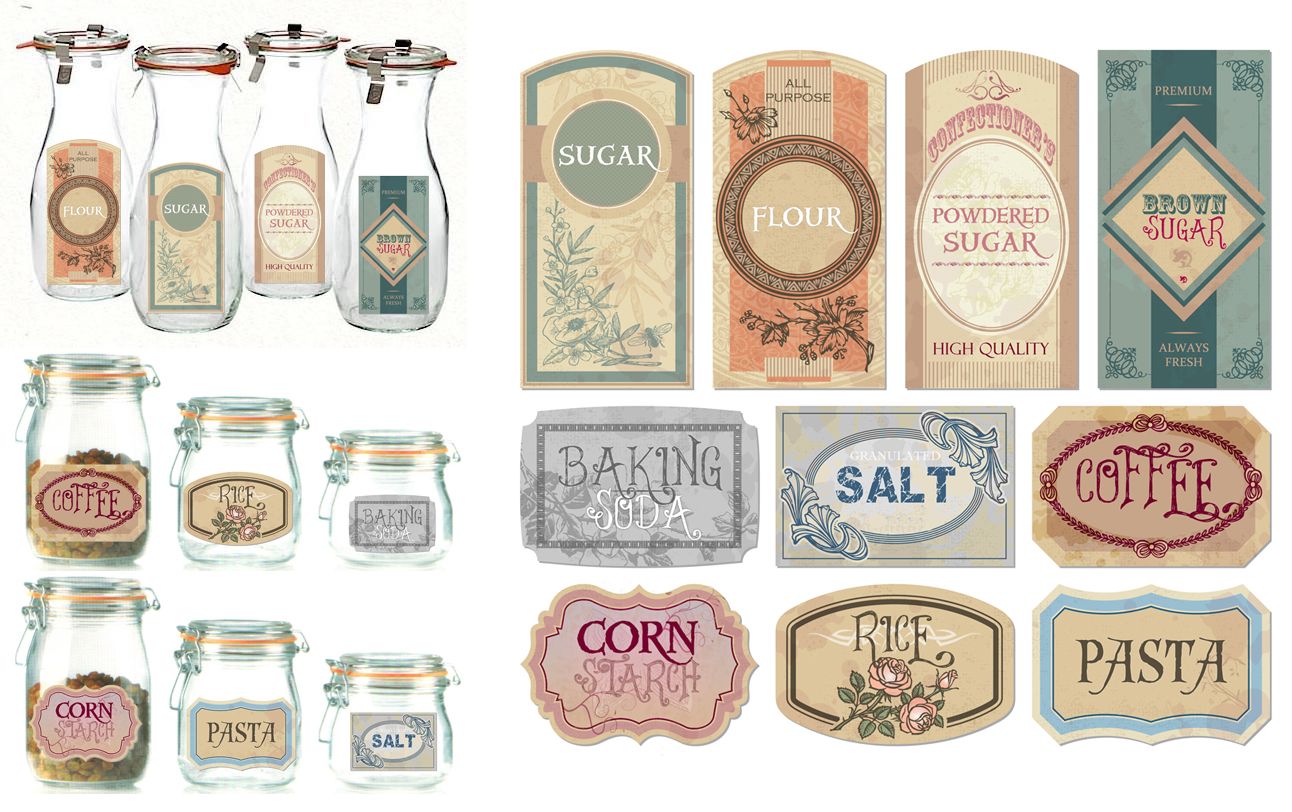 FREEBIE: Vintage Labels For The Pantry