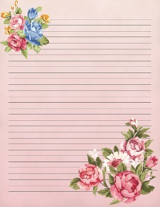 Vintage Blooms Printable Stationery | AllFreePaperCrafts.com