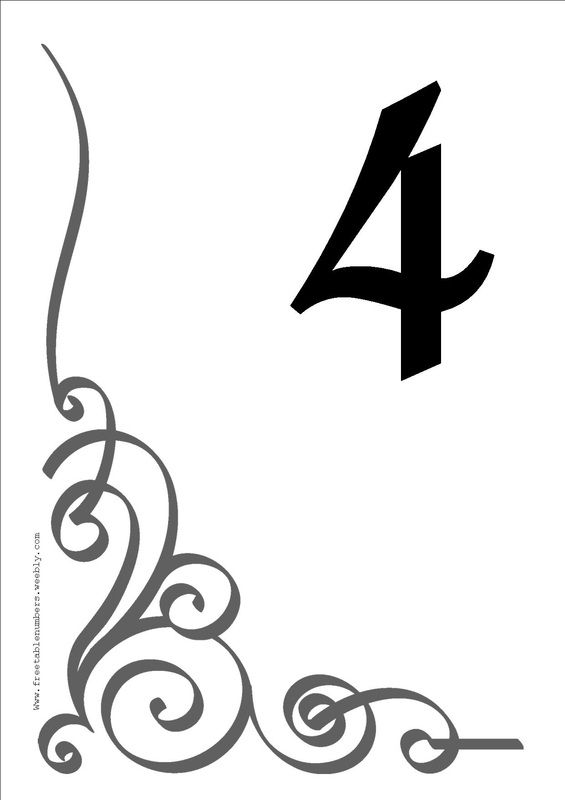 FREE Flourish printable DIY Table Numbers