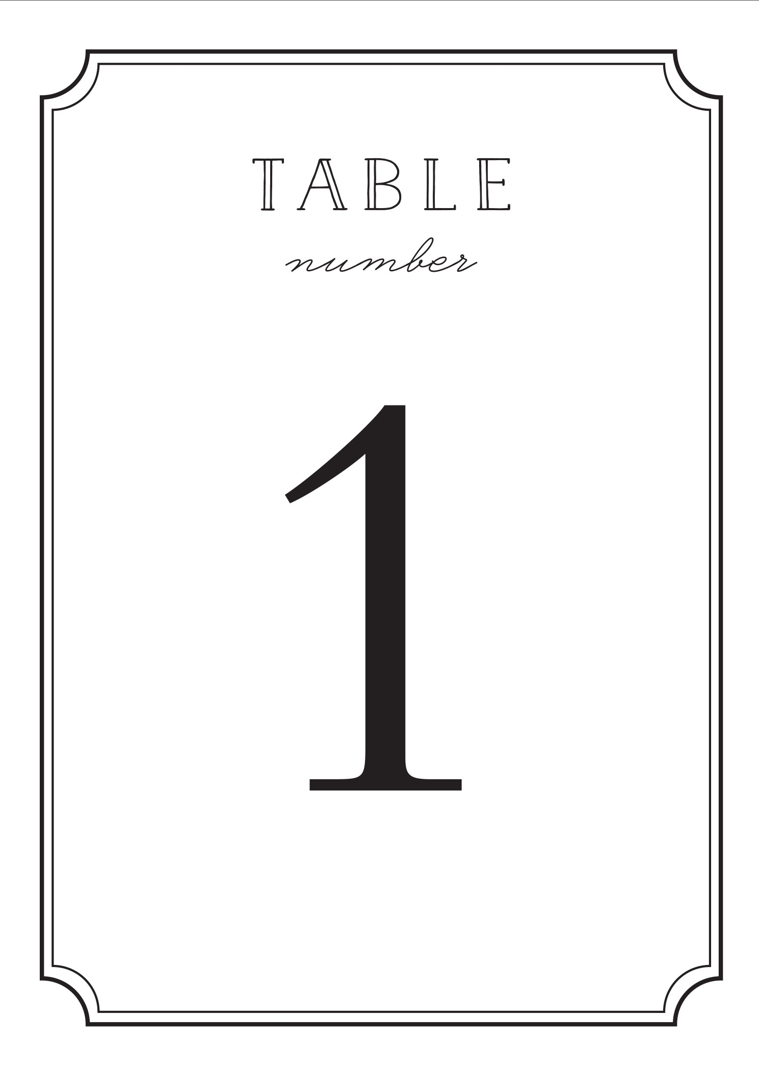 free printable vintage table numbers for wedding