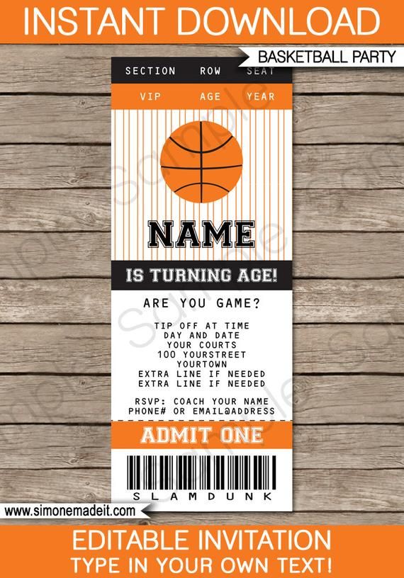 free printable vip birthday invitations