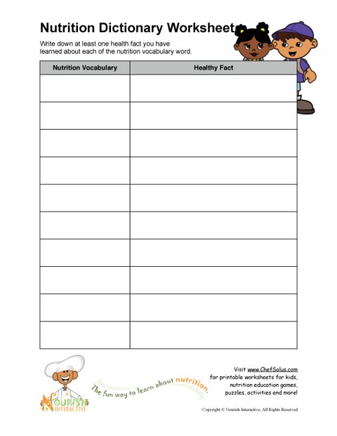 free printable vocab worksheet