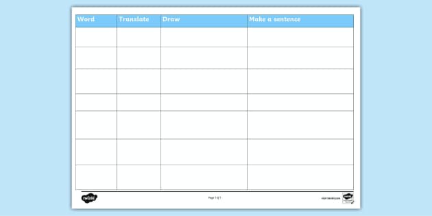 free printable vocab worksheet