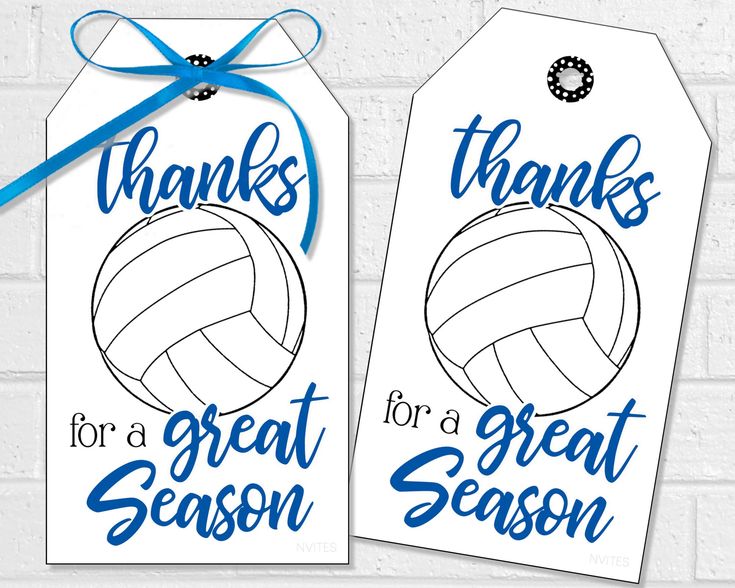 Volleyball Great Season Tags, Printable End of Season Volleyball ...