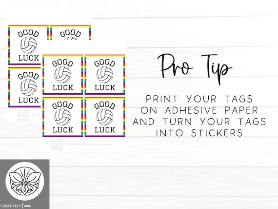 free printable volleyball tags