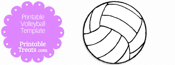 Printable Volleyball Template — Printable Treats.com