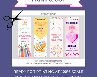 free printable volunteer bookmarks