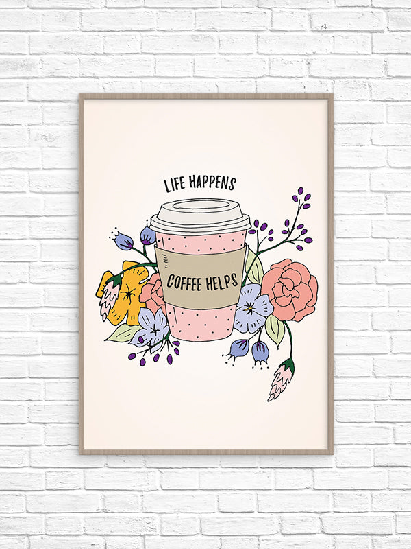 Coffee helps printable wall art - makeandtell