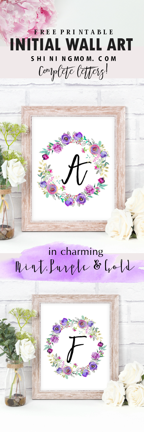 free printable wall art purple