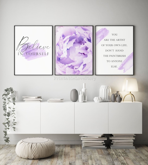 free printable wall art purple