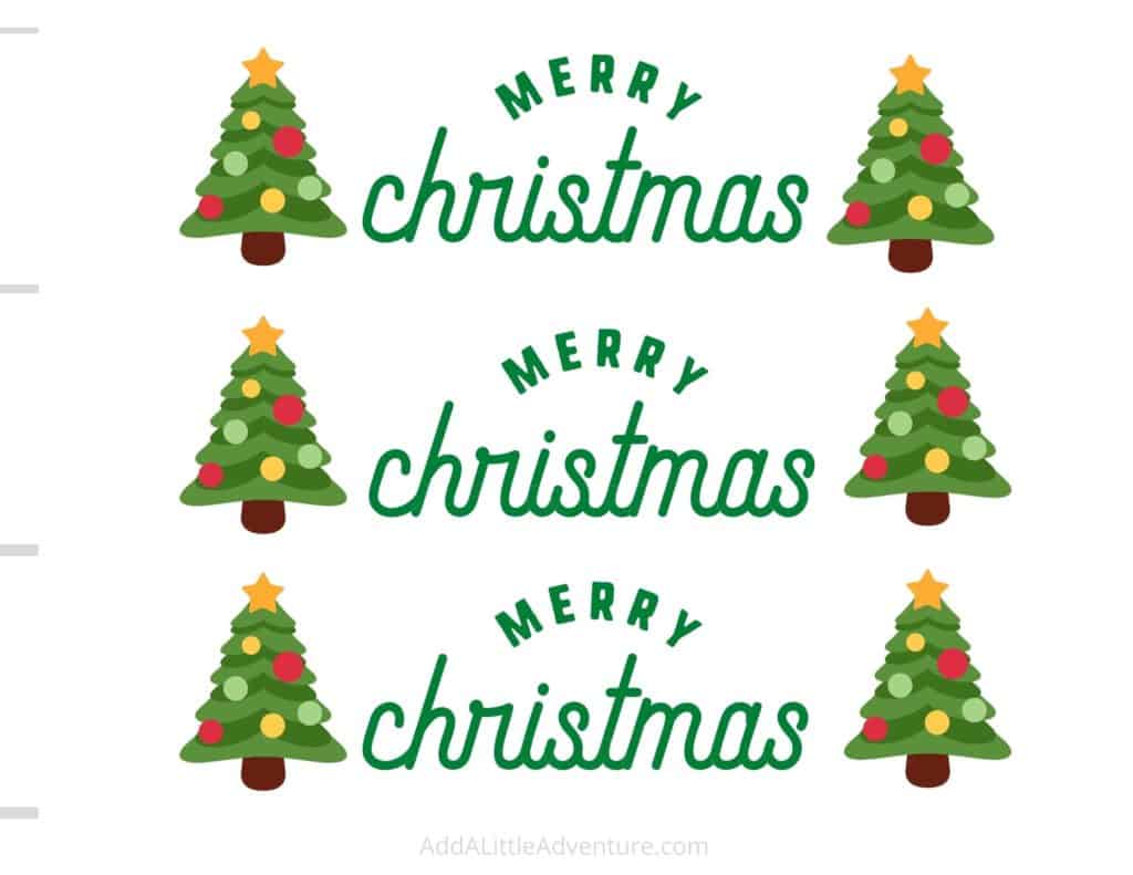 free printable water bottle labels christmas