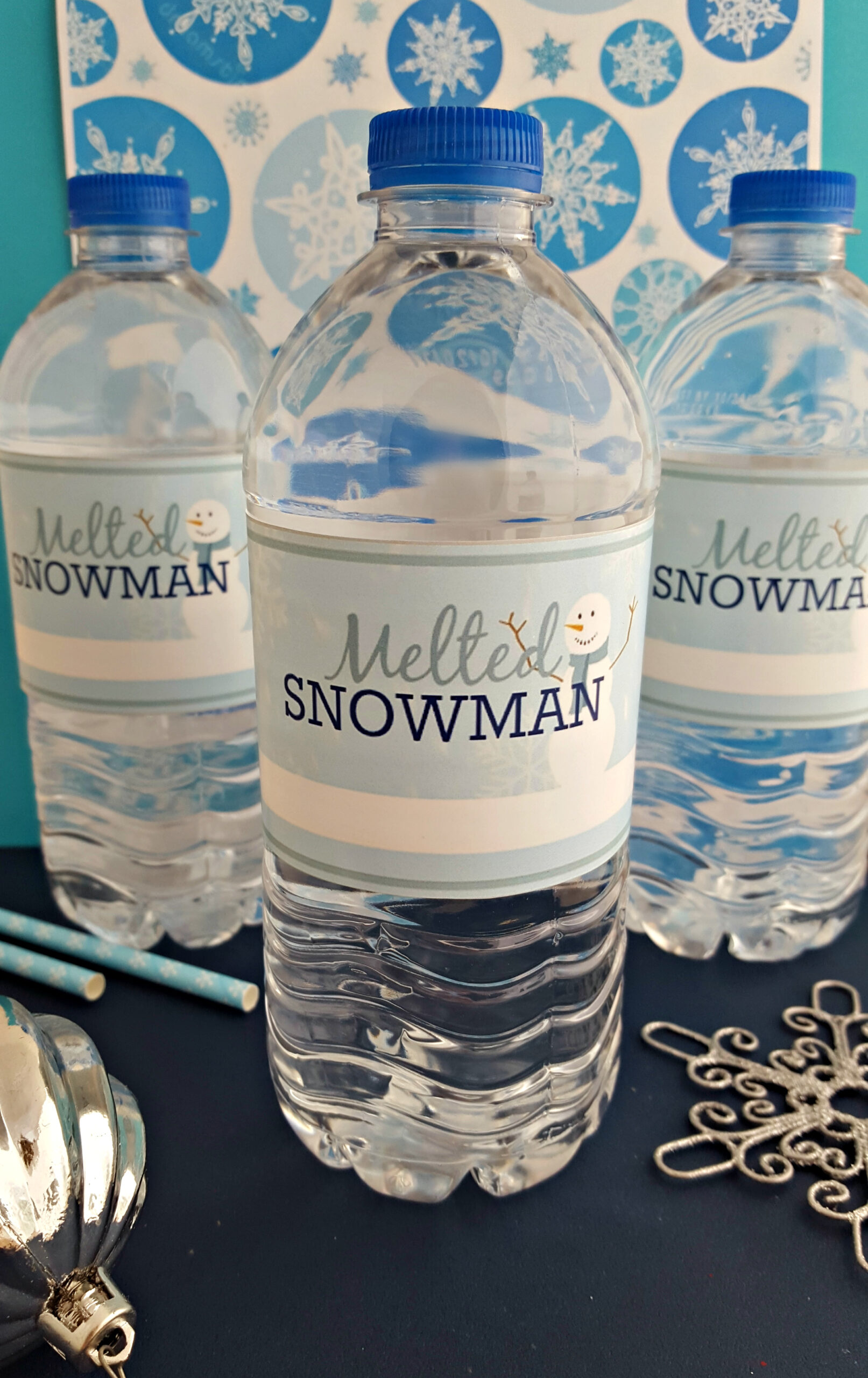 free printable water bottle labels christmas