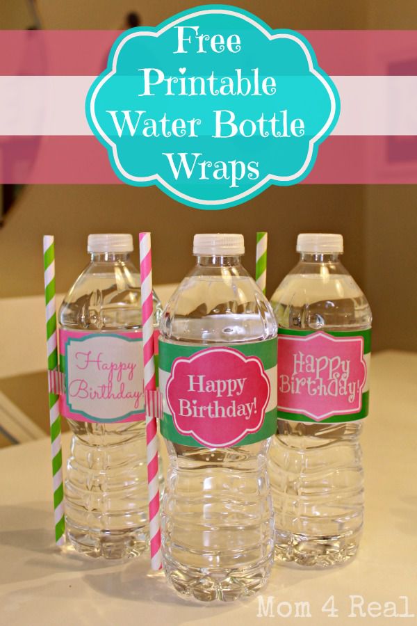 7 Sets of Free, Printable Water Bottle Labels