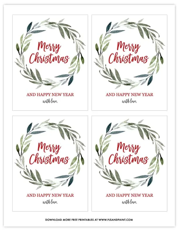free printable water bottle labels christmas