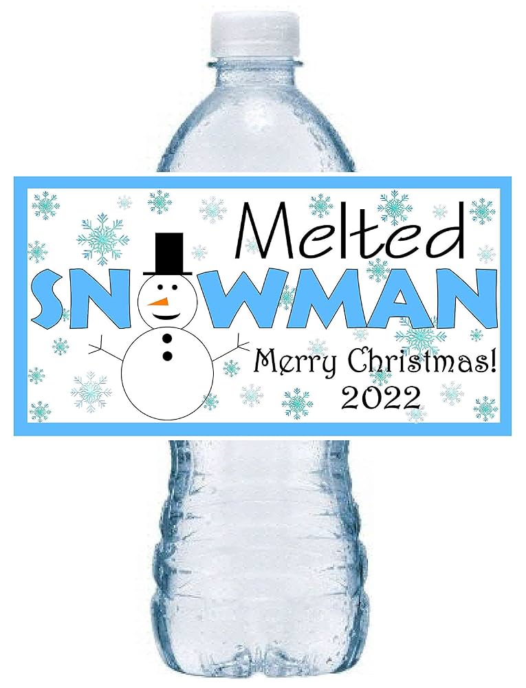 free printable water bottle labels christmas