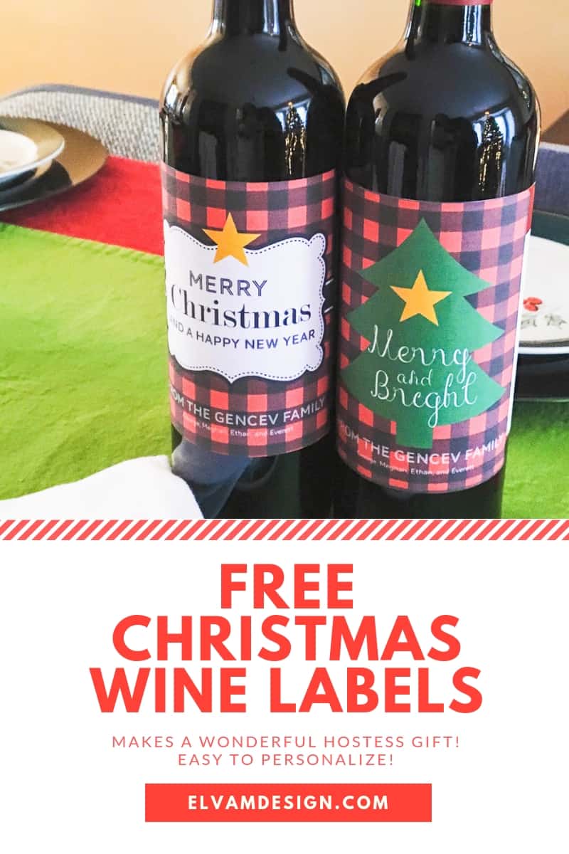 free printable water bottle labels christmas
