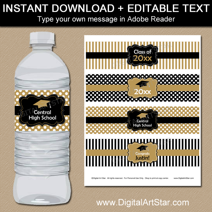 free printable water bottle labels for birthday