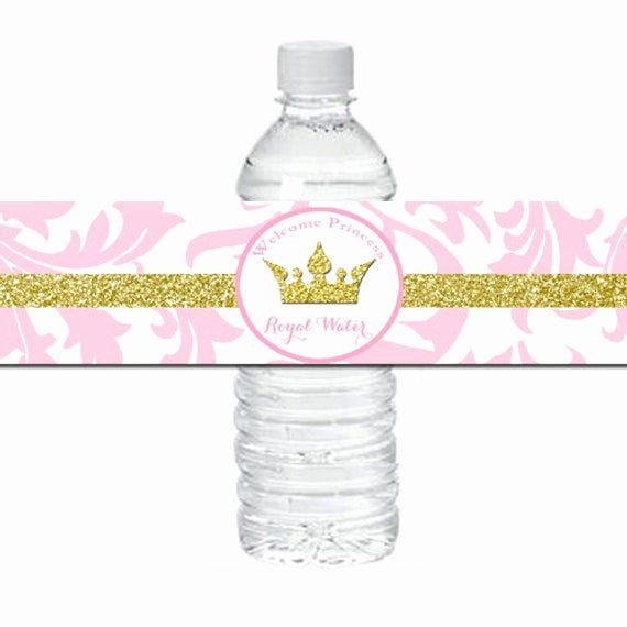 free printable water bottle labels pink and gold