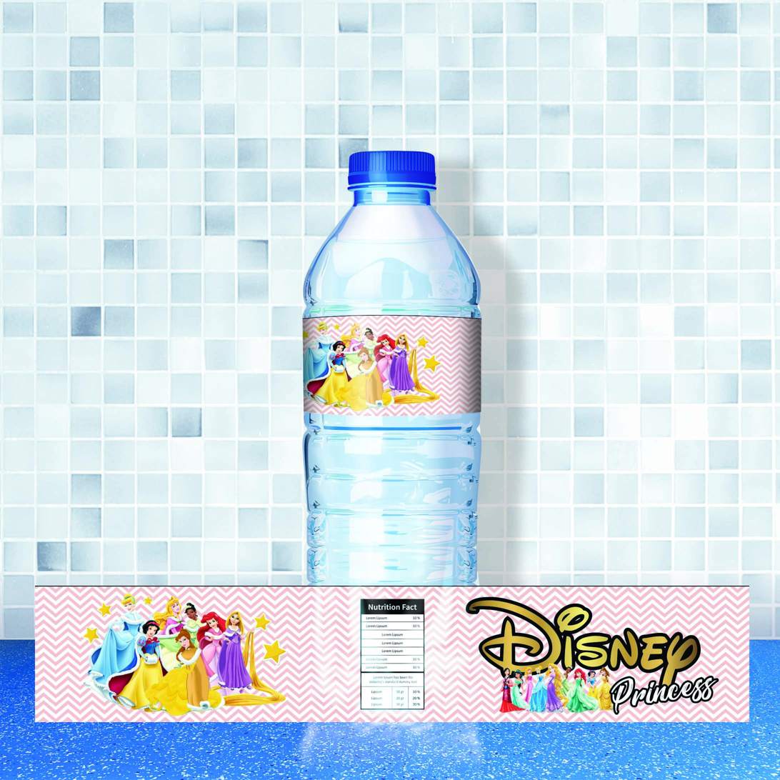 free printable water bottle labels princess