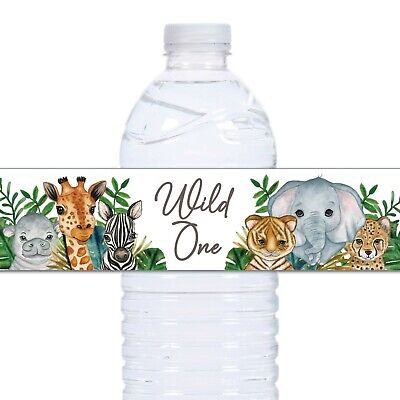 free printable water bottle labels safari