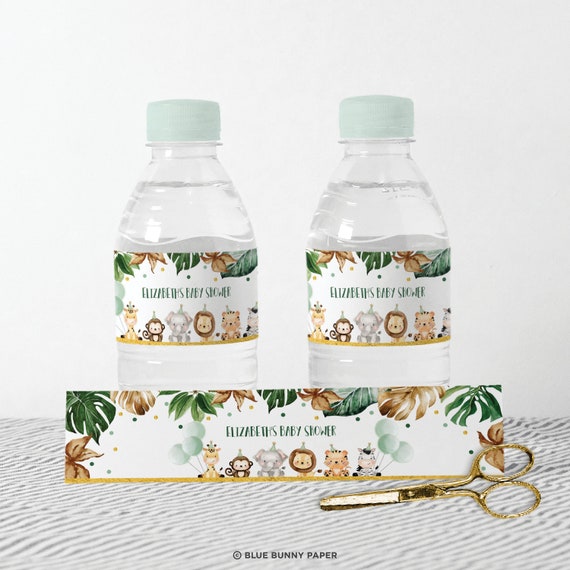 free printable water bottle labels safari