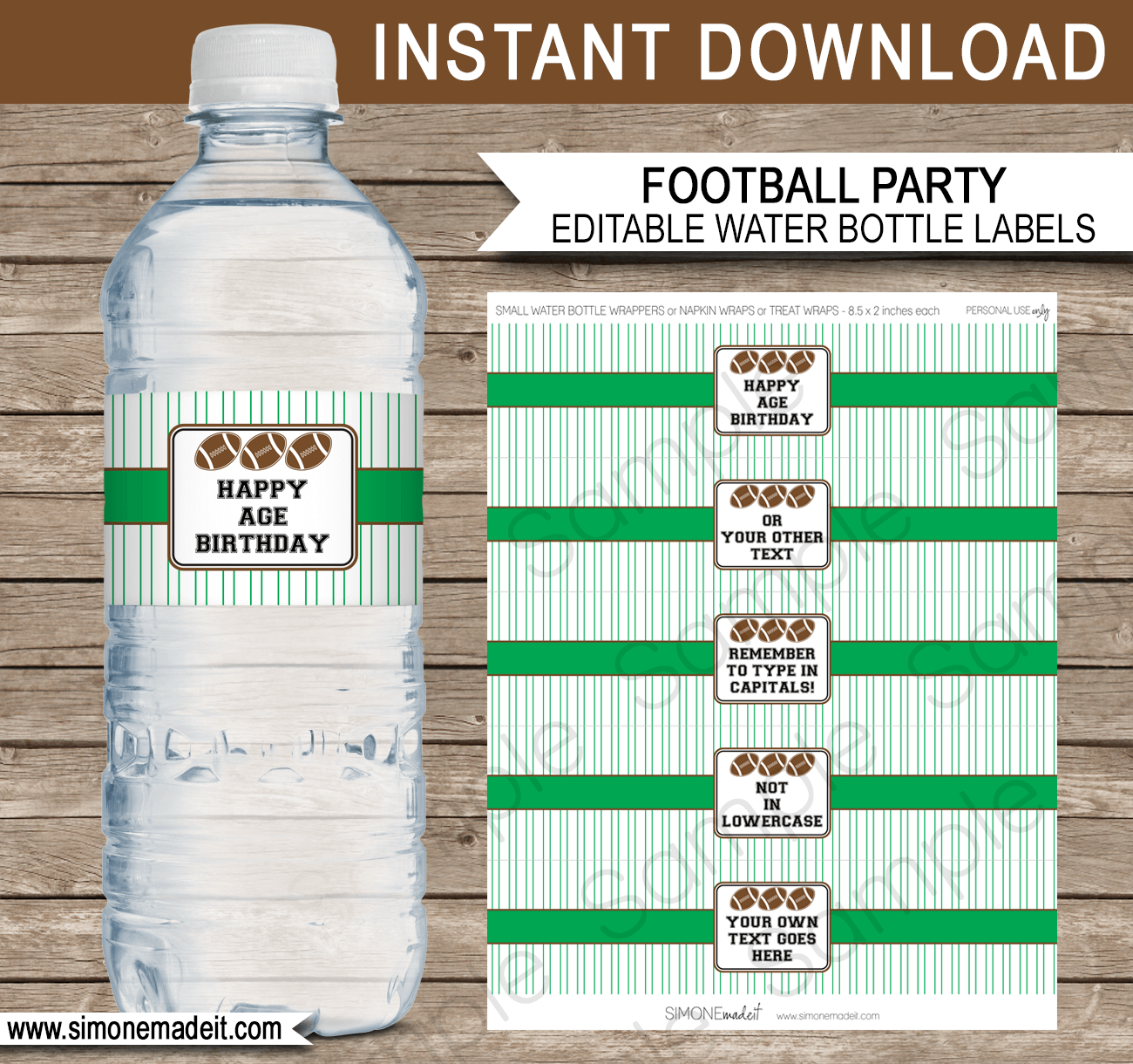 free printable water bottle labels soccer
