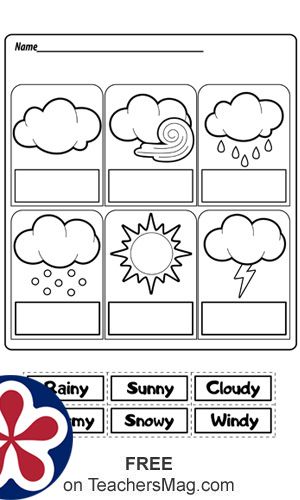 The weather worksheets for preschools