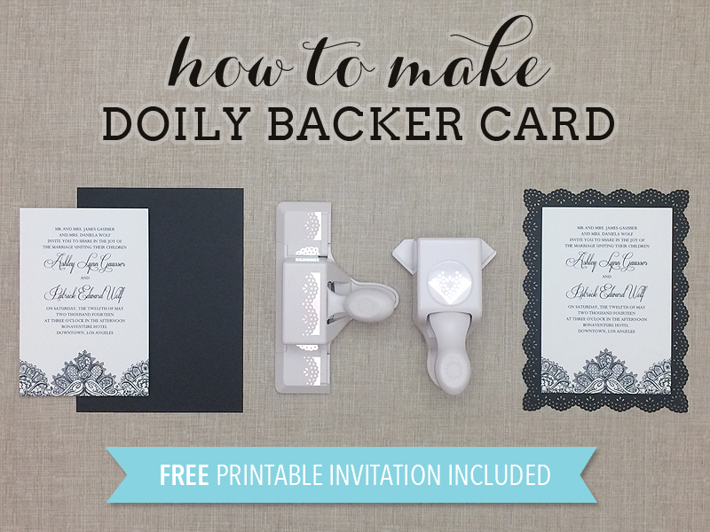 Free Lace Wedding Invitation Template and Tutorial