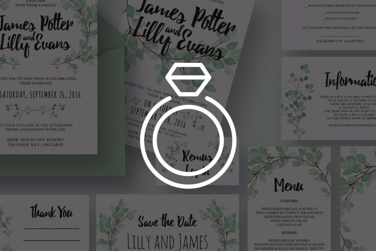free printable wedding invitation kit templates