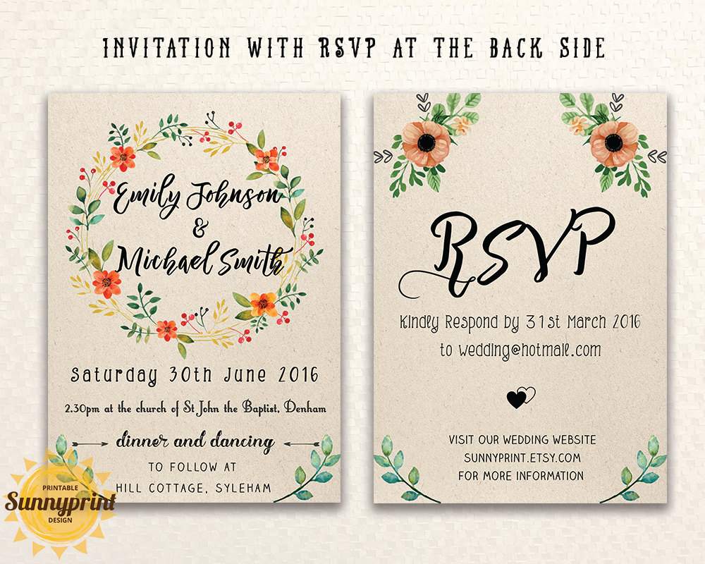 free printable wedding invitation templates online