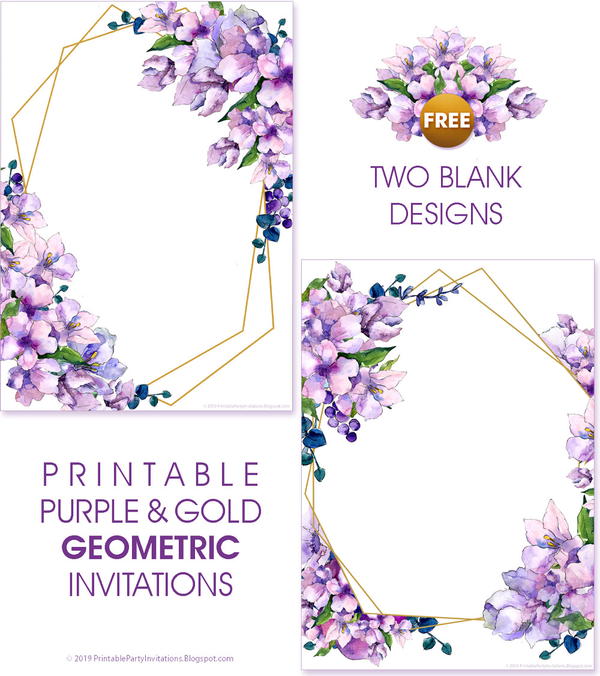 free printable wedding invitation watercolor