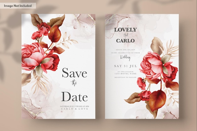 free printable wedding invitation watercolor