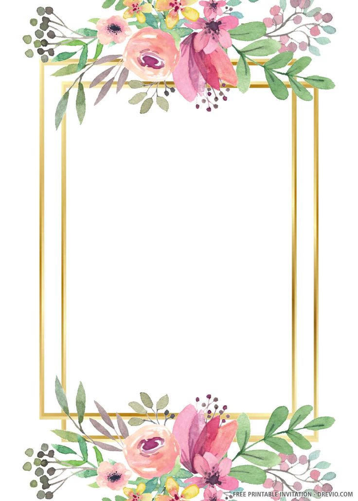 free printable wedding invitation watercolor