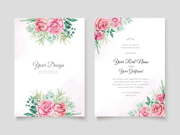 free printable wedding invitation watercolor