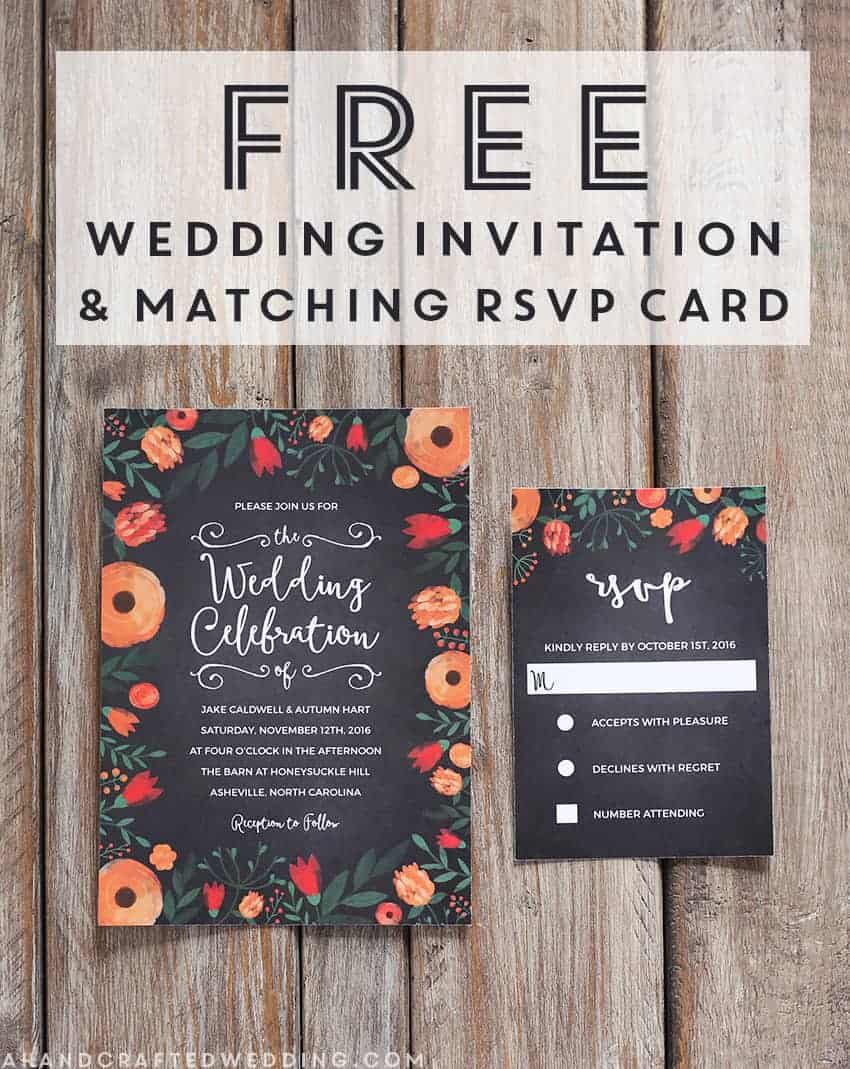 free printable wedding invitations and rsvp cards